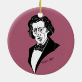 Frederic Chopin Keramisch Ornament (Achterkant)