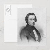 Frederic Chopin, na Ary Scheffer Briefkaart (Voorkant / Achterkant)