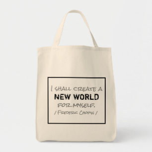 Frederic Chopin New World Grocery Bag Tote Bag