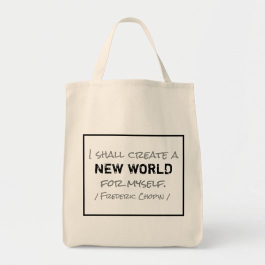 Frederic Chopin New World Grocery Bag Tote Bag (Voorkant)