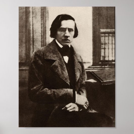 Frederic Chopin Poland Composer Portret Poster (Voorkant)
