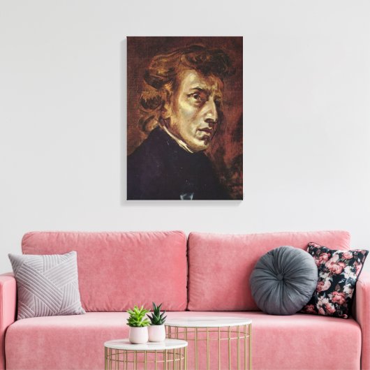 Frédéric Chopin Portrait Canvas Afdruk (Insitu (Woonkamer))