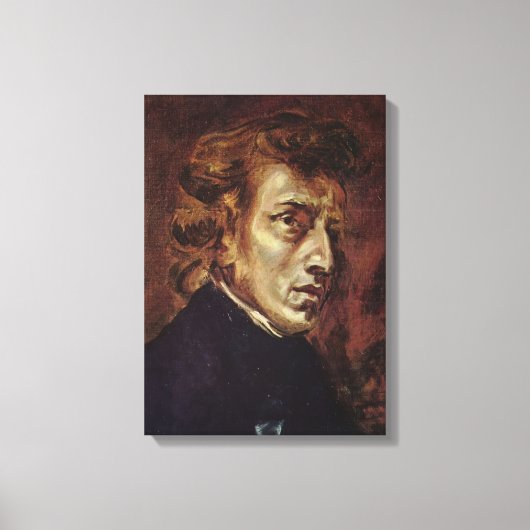 Frédéric Chopin Portrait Canvas Afdruk (Voorkant)