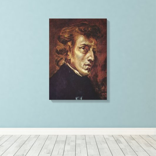 Frédéric Chopin Portrait Canvas Afdruk (Insitu (Houten vloer))