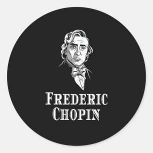 Frederic Chopin Portrait Ronde Sticker