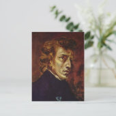 Frederic Chopin Portrait van Eugene Delacroix Briefkaart (Staand voorkant)