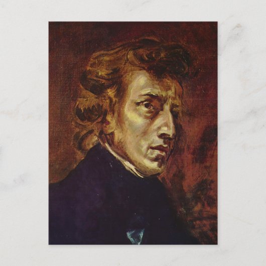 Frederic Chopin Portrait van Eugene Delacroix Briefkaart (Voorkant)