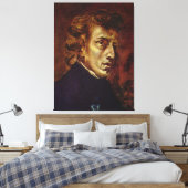 Frederic Chopin Portrait van Eugene Delacroix Canvas Afdruk (Insitu (Slaapkamer))