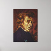 Frederic Chopin Portrait van Eugene Delacroix Canvas Afdruk (Voorkant)