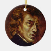 Frederic Chopin Portrait van Eugene Delacroix Keramisch Ornament (Voorkant)