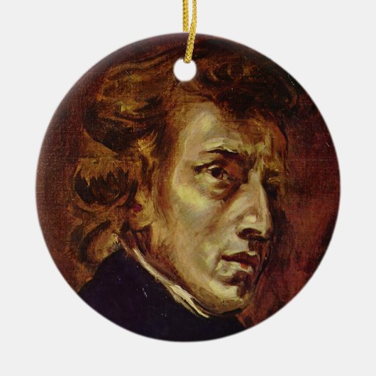 Frederic Chopin Portrait van Eugene Delacroix Keramisch Ornament (Voorkant)