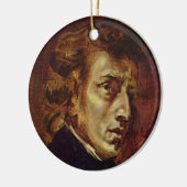 Frederic Chopin Portrait van Eugene Delacroix Keramisch Ornament (Links)