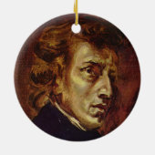 Frederic Chopin Portrait van Eugene Delacroix Keramisch Ornament (Achterkant)