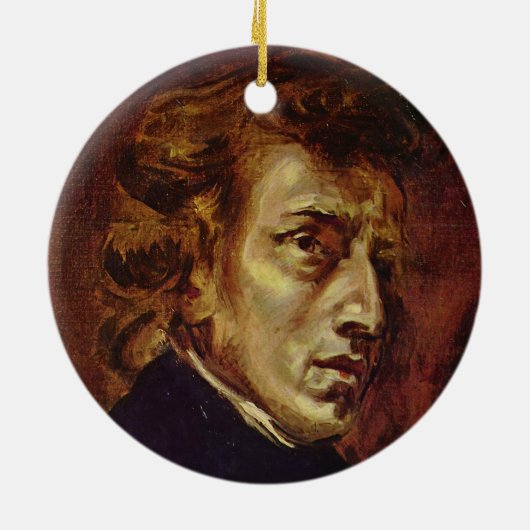 Frederic Chopin Portrait van Eugene Delacroix Keramisch Ornament (Achterkant)