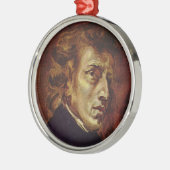 Frederic Chopin Portrait van Eugene Delacroix Metalen Ornament (Links)