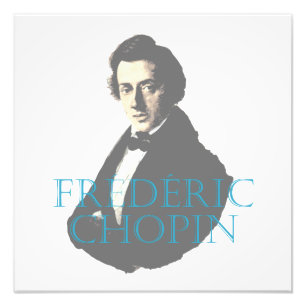 Frédéric Chopin portret Foto Afdruk