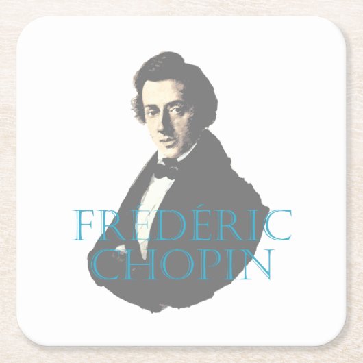 Frédéric Chopin portret Kartonnen Onderzetters (Voorkant)