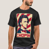 Frederic Chopin Retro Propaganda Classical Music C T-shirt (Voorkant)
