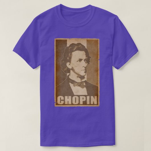 Frederic Chopin Retro Propaganda Classical Music C T-shirt (Design voorkant)