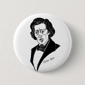 Frederic Chopin Ronde Button 5,7 Cm (Voorkant)