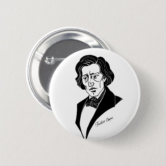 Frederic Chopin Ronde Button 5,7 Cm (Voorkant /achterkant)