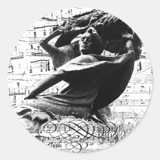Frederic Chopin Ronde Sticker (Voorkant)