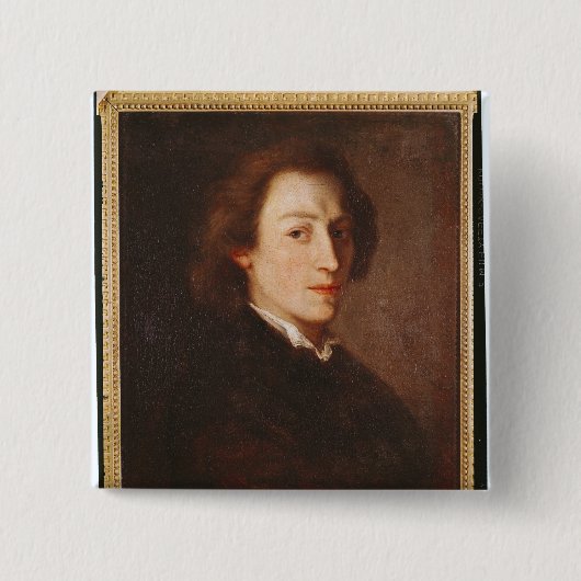 Frederic Chopin Vierkante Button 5,1 Cm (Voorkant)
