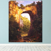 FREDERIC CHURCH THE NATURAL BRIDGE, VIRGINIA 1852 CANVAS AFDRUK (Insitu (Houten vloer))