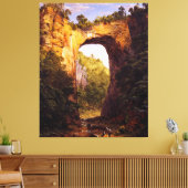 FREDERIC CHURCH THE NATURAL BRIDGE, VIRGINIA 1852 CANVAS AFDRUK (Insitu (Woonkamer))