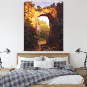 FREDERIC CHURCH THE NATURAL BRIDGE, VIRGINIA 1852 CANVAS AFDRUK (Insitu (Slaapkamer))