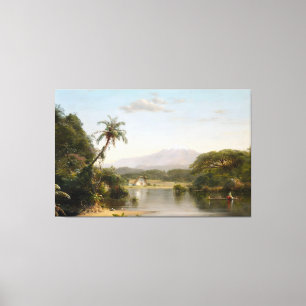 FREDERIC CHURCH - Uitzicht aan de Magdalena 1857 Canvas Afdruk