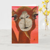 Frederic de leuke Kameel - Wenskaart Kaart (Gele Bloem)