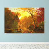 FREDERIC E. CHURCH - HERFST IN NOORD-AMERIKA 1856 CANVAS AFDRUK (Insitu (Houten vloer))