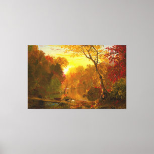 FREDERIC E. CHURCH - HERFST IN NOORD-AMERIKA 1856 CANVAS AFDRUK