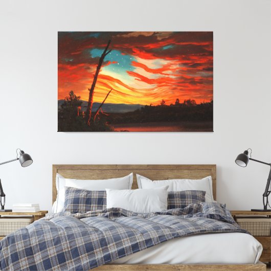 FREDERIC E. CHURCH - ONS SPANDOEK AAN DE HEMEL - 1 CANVAS AFDRUK (Insitu (Slaapkamer))