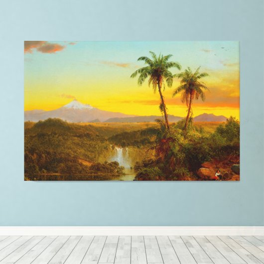 FREDERIC E. CHURCH - Zuid-Amerikaans landschap 185 Canvas Afdruk (Insitu (Houten vloer))