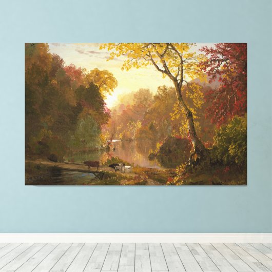 FREDERIC E. KERK Herfst in Noord-Amerika (1856) Canvas Afdruk (Insitu (Houten vloer))