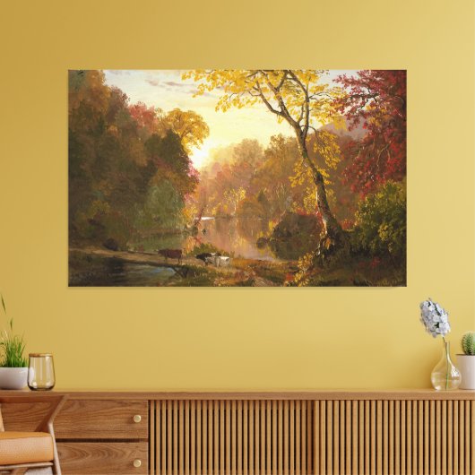 FREDERIC E. KERK Herfst in Noord-Amerika (1856) Canvas Afdruk (Insitu (Woonkamer))