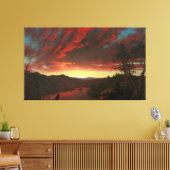 FREDERIC E. KERK Twilight in de Wildernis 1860 Canvas Afdruk (Insitu (Woonkamer))