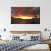 FREDERIC E. KERK Twilight in de Wildernis 1860 Canvas Afdruk (Insitu (Slaapkamer))