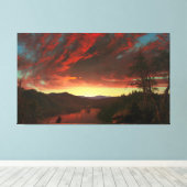 FREDERIC E. KERK Twilight in de Wildernis 1860 Canvas Afdruk (Insitu (Houten vloer))