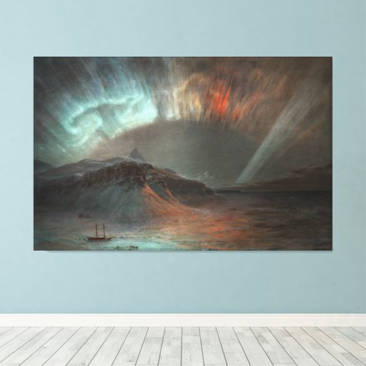 FREDERIC EDWIN CHURCH - AURORA BOREALIS - 1865 CANVAS AFDRUK (Insitu (Houten vloer))