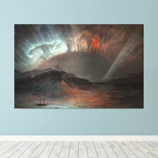 Frederic Edwin Church - Aurora Borealis  Canvas Afdruk (Insitu (Houten vloer))