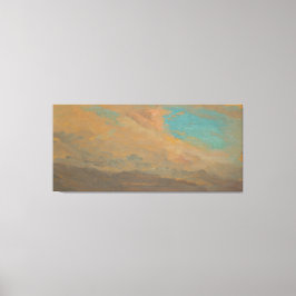 Frederic Edwin Church - Bewolkte lucht boven berge Canvas Afdruk