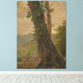 Frederic Edwin Church - Boomstam Canvas Afdruk (Insitu (Houten vloer))