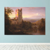 Frederic Edwin Church - Chimborazo Vulkaan Canvas Afdruk (Insitu (Houten vloer))