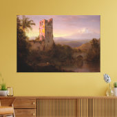 Frederic Edwin Church - Chimborazo Vulkaan Canvas Afdruk (Insitu (Woonkamer))