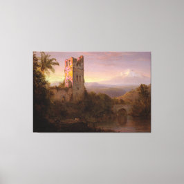 Frederic Edwin Church - Chimborazo Vulkaan Canvas Afdruk