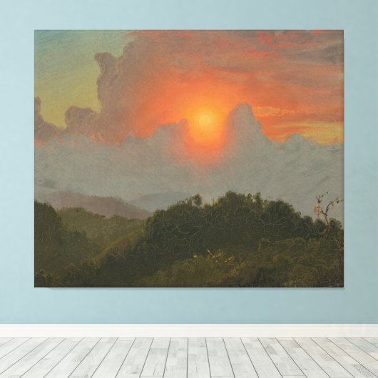 Frederic Edwin Church - Cloudy Skies  Canvas Afdruk (Insitu (Houten vloer))