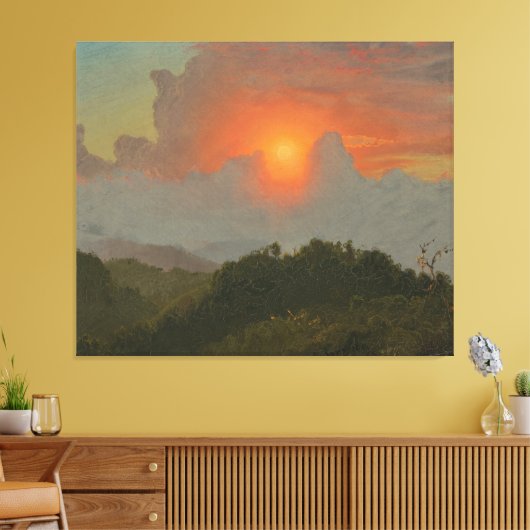 Frederic Edwin Church - Cloudy Skies  Canvas Afdruk (Insitu (Woonkamer))